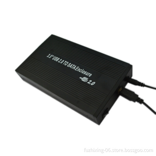 USB 2.0 aluminum external hard drive hdd case enclosure 3.5 inch sata